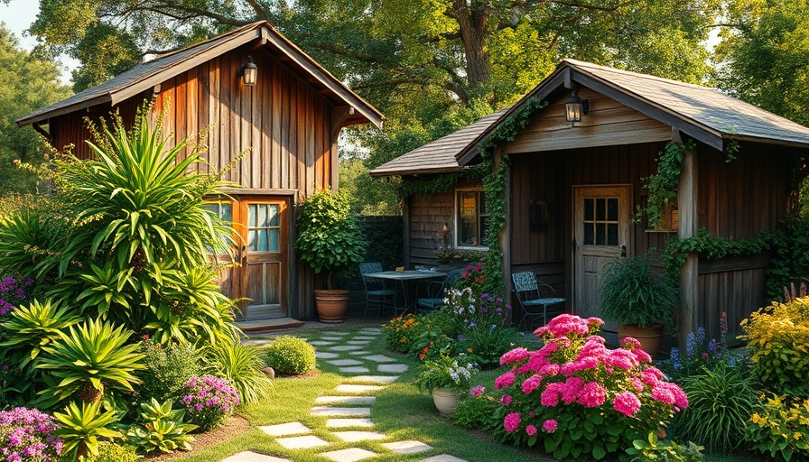 Budget-friendly rustic front yard oasis with vibrant flowers.
