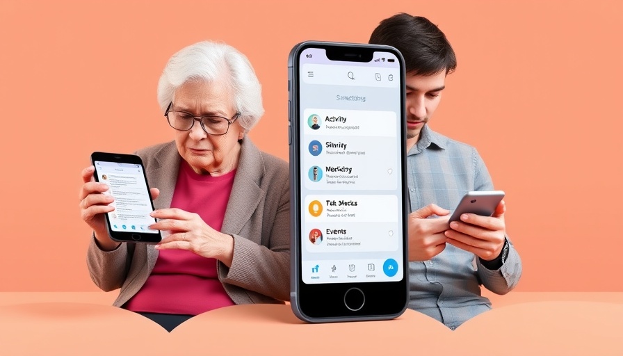 SmartThings Family Care technology in 3D illustration with user interface.