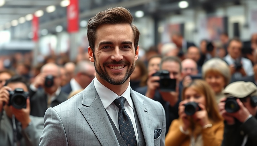 2025 Venice Film Festival highlights: Dapper attendee with photographers.