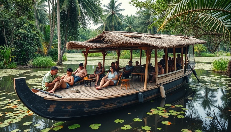 Louisiana houseboat adventures with group relaxing.