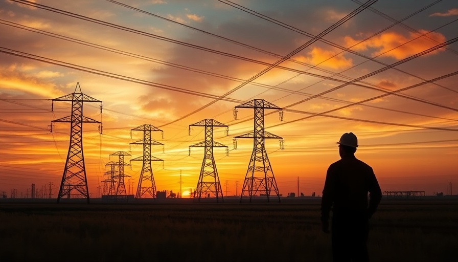 Utility worker observing power lines at sunset, highlighting Utility Company vs. Energy Provider Differences.