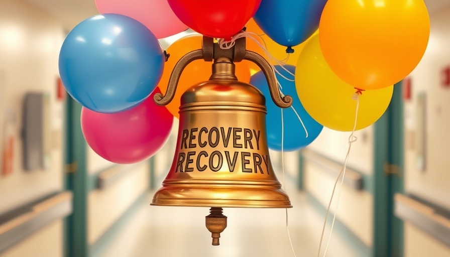 Hope for cancer patients celebrated with bell and balloons.