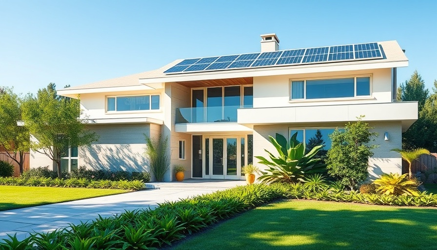 Modern eco-friendly house design with sustainable features.