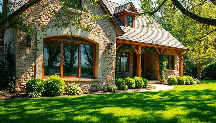 Secret room in eco-friendly home exterior with stone facade.