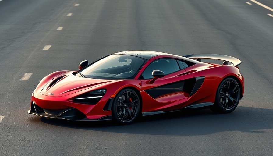 McLaren 750S special edition in red and black on glossy surface.