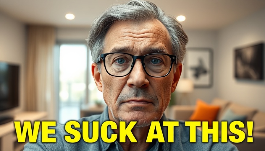 Mature man looking concerned with text about retirement challenges.