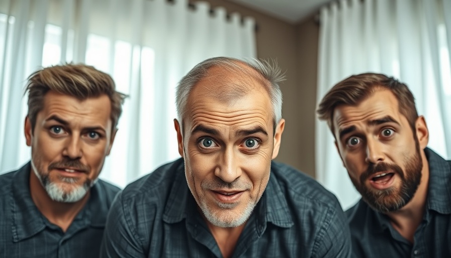 Men demonstrating hair loss transformation amazed, learning how to reverse hair loss.