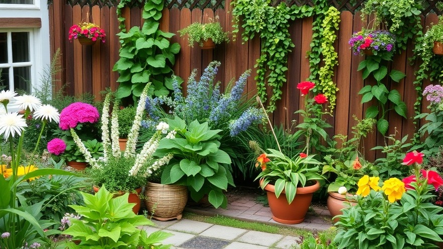 Lush outdoor garden featuring sustainable gardening practices and smart irrigation.