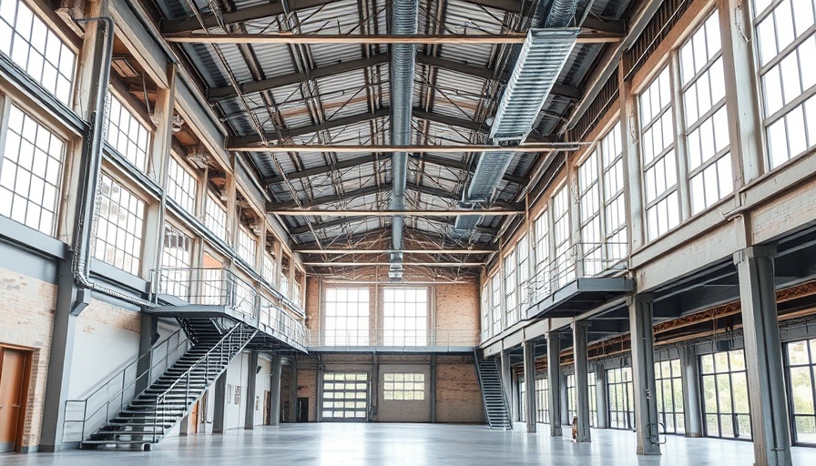 Modern industrial space showcasing sustainable architecture renovation.