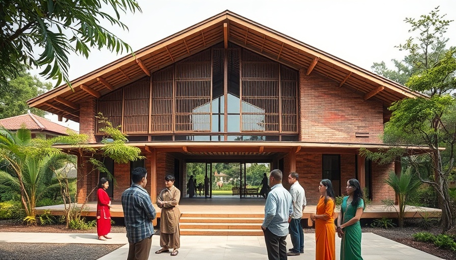 Architects as mediators in a bamboo and brick structure.