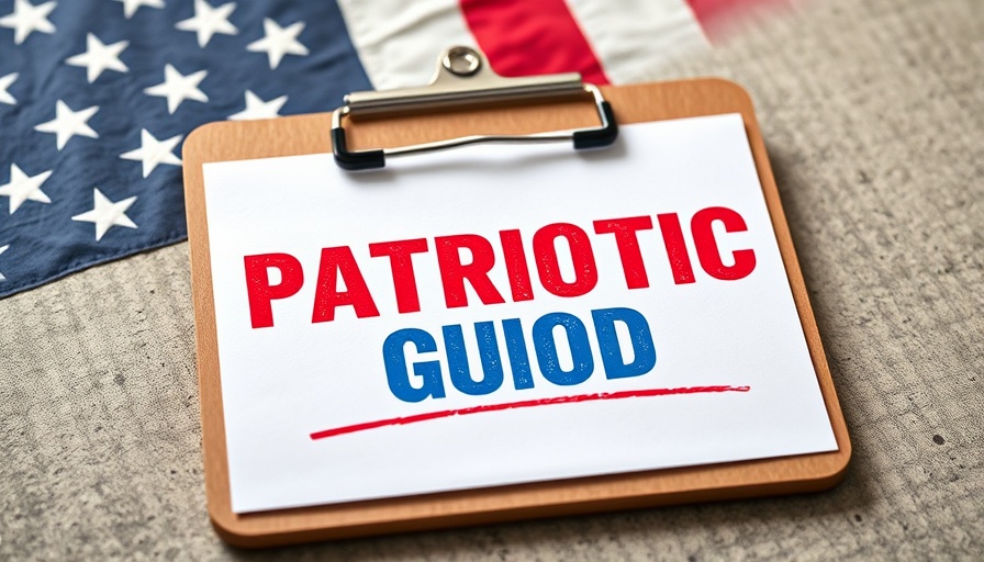 Clipboard with text on American flag background, linked to tax relief for construction equipment investment.