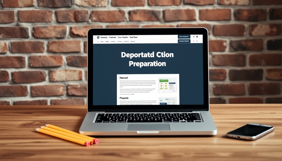 Deportation Preparation Manual for Immigrant Families displayed on laptop screen.