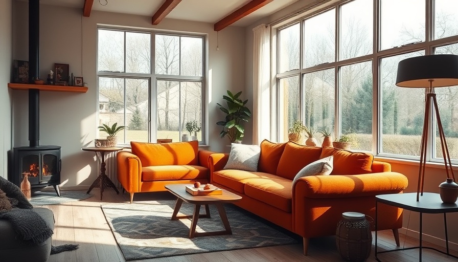 Dorset Beach House renovation: chic living room with vintage sofa.