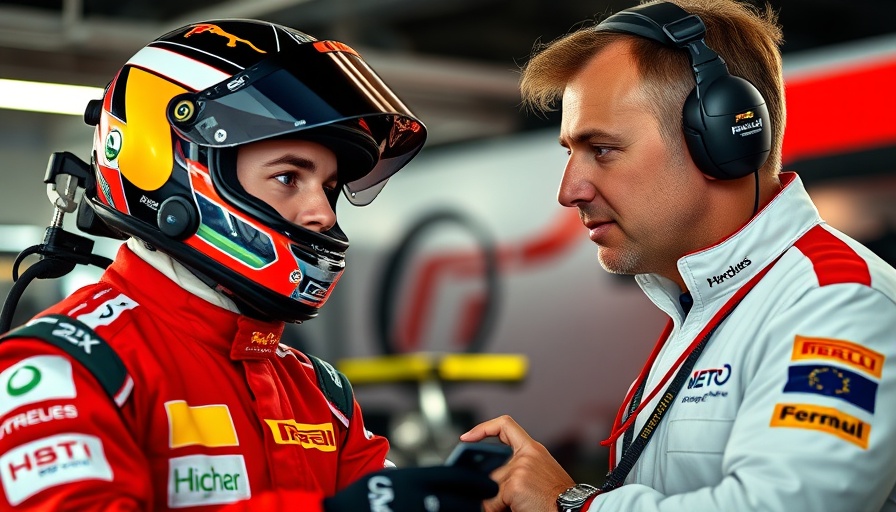 Formula 1 rookie and engineer strategizing; focus on performance mindset.