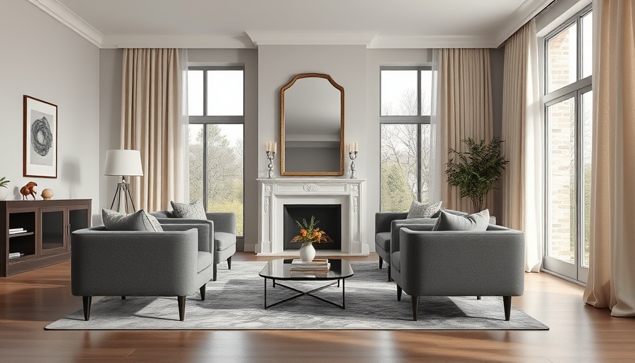 Elegant modern living room in a custom design firm award setting.