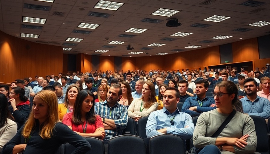 Lecture hall session on asphalt industry training opportunities.