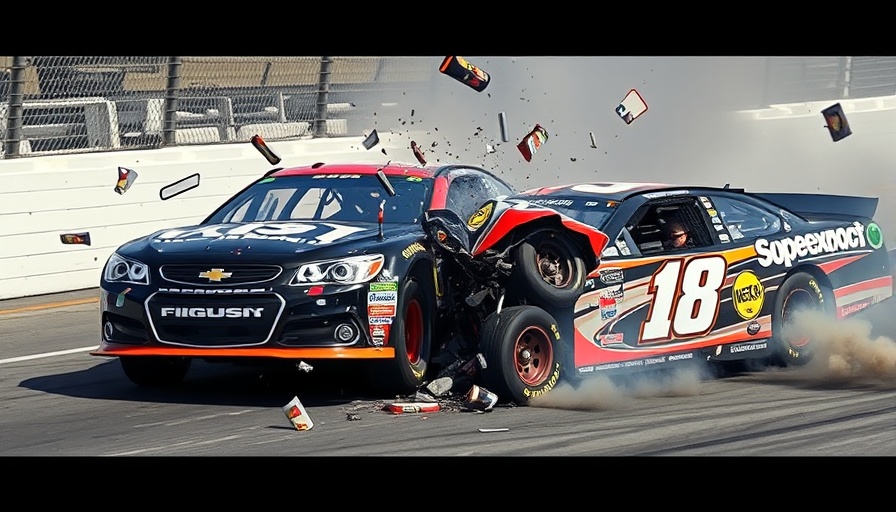 NASCAR cars colliding on track, communication breakdowns NASCAR