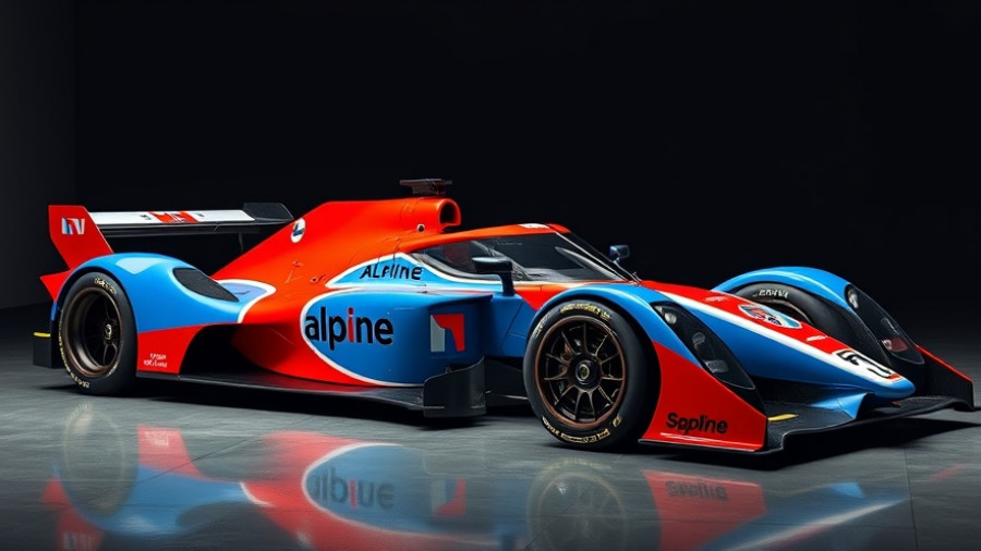 Vibrant Alpine one-off livery car for United States Grand Prix