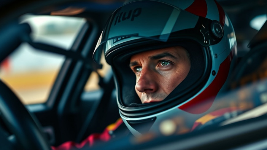 Elfyn Evans focused inside race car during WRC Central Europe.