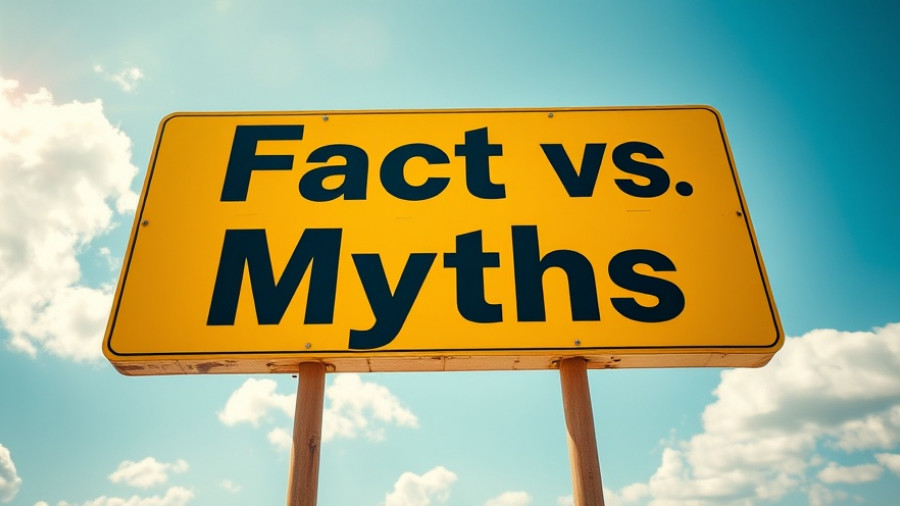 Facts vs Myths sign under clear blue sky; Construction Digital Transformation.