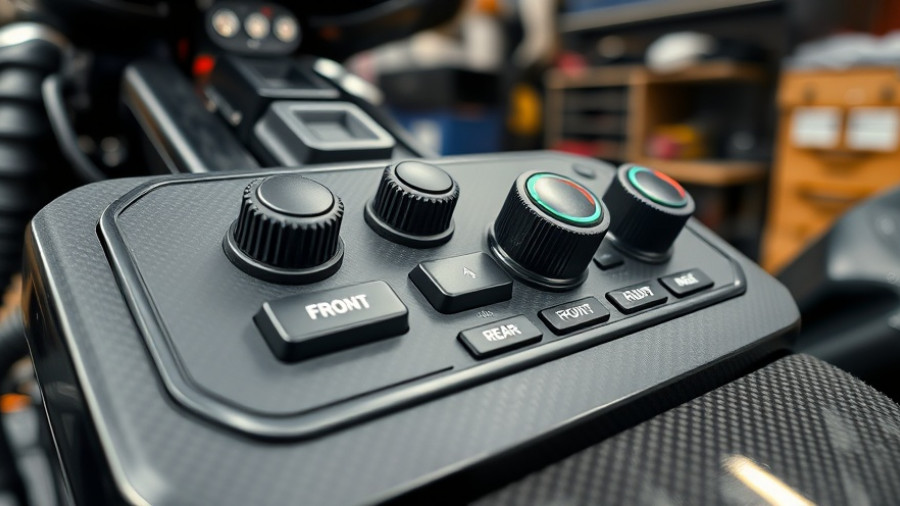 Motorsport ABS vs Stock: close-up of vehicle control panel.