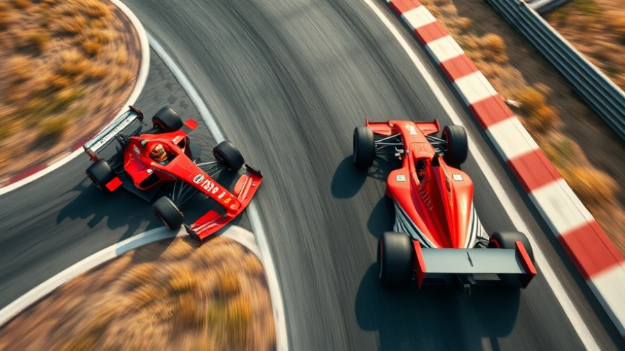 Ferrari performance swing analysis on a winding track.