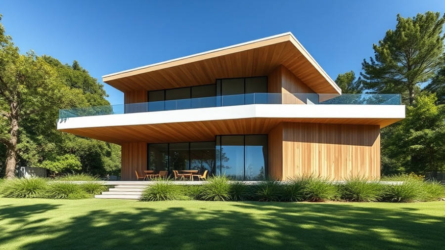 Modern architectural design in Argentina with wide overhangs and lush greenery