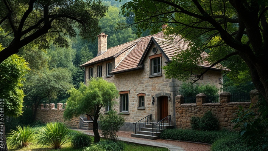 Entre Pircas Suites Architecture - Rustic stone-walled building surrounded by greenery.