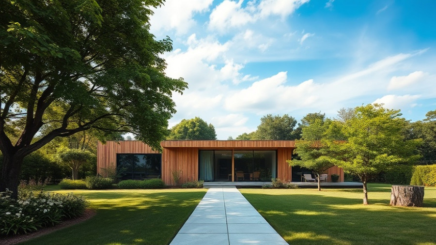 Contemporary Taipa Residence architecture with wooden panels and lush garden.