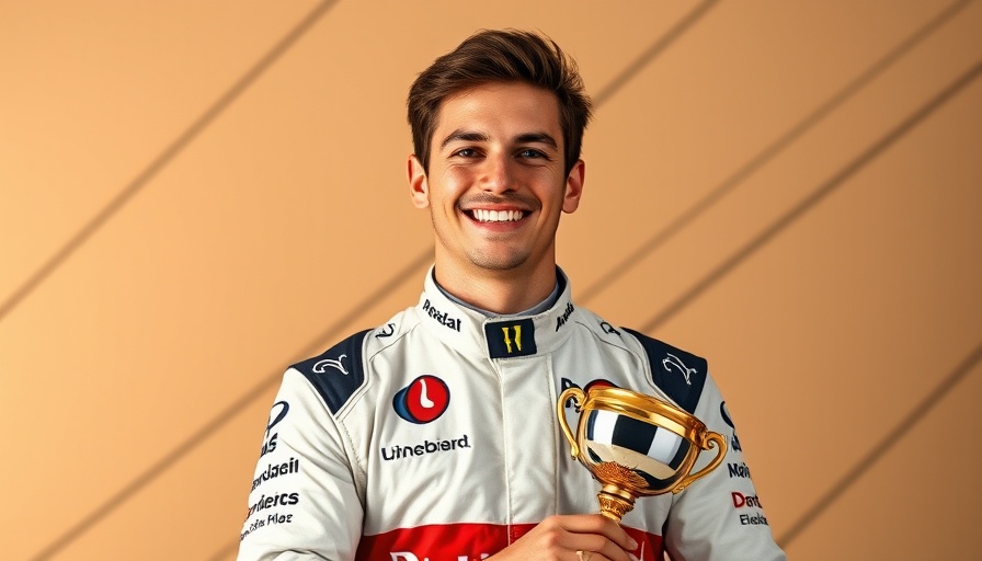 F1 driver holding trophy race debrief China.
