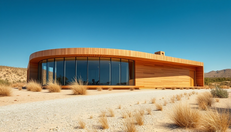 LUM House Architecture with glass facade in serene setting.