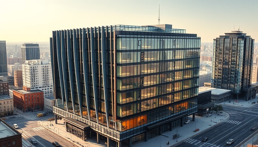 Modern T3 Bayside architecture in Toronto cityscape.