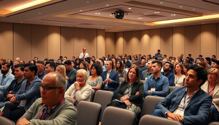 Corporate seminar on fabricators growth strategies with attentive audience.
