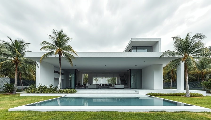 Modern Pirenópolis house architecture with lush greenery