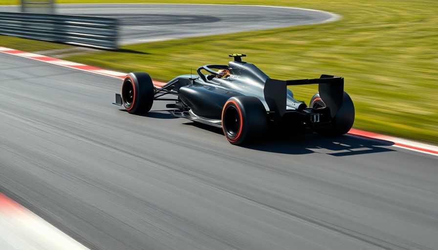 Formula 1 car demonstrating aerodynamic efficiency on racetrack.