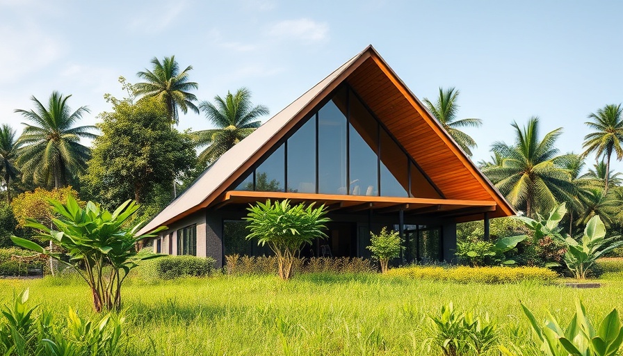 Modern sustainable architecture in Indonesia, showcasing eco-friendly design.