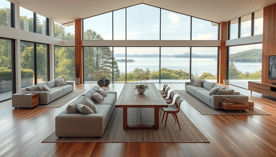 Casa Figueira architectural design with open-concept living room.
