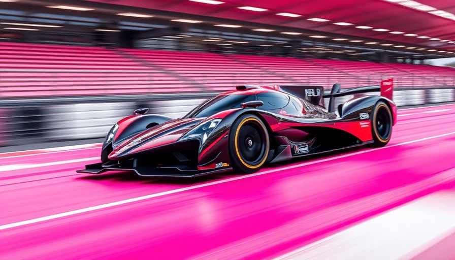 Sleek race car showcasing McLaren racing pace on vibrant track.