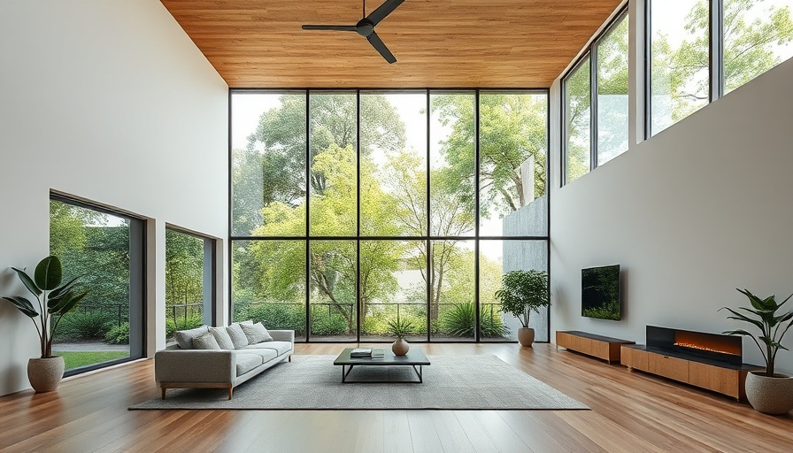 Modern Pine Island Cottage Architect Design - open living space with wood and neutral tones.