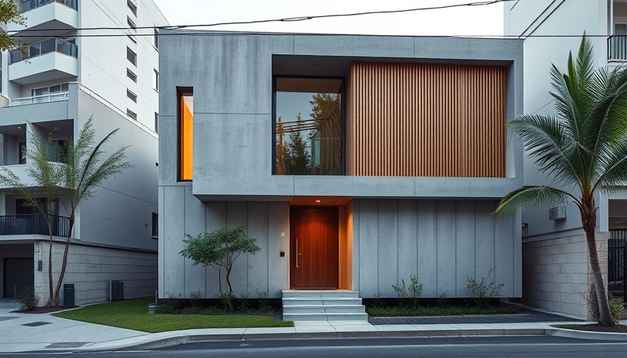 Sleek modern house with a minimalist urban living design.