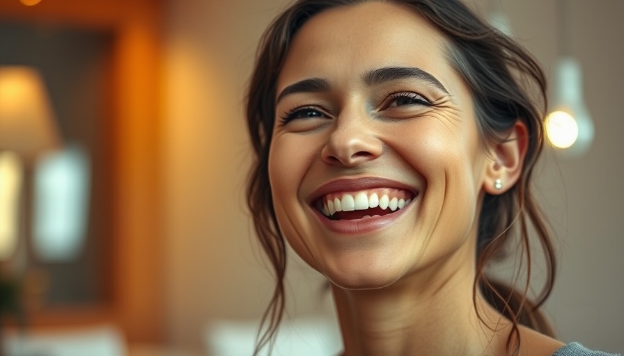 Smiling woman indoors with a warm expression.