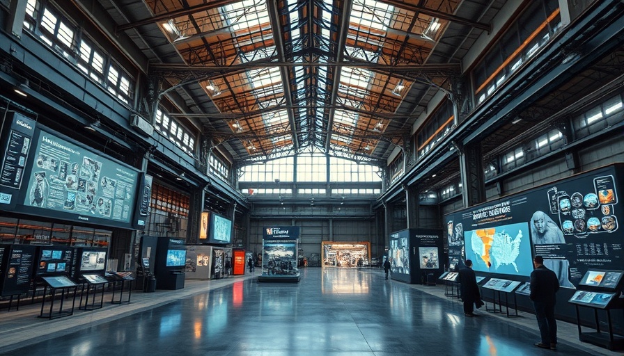 Futuristic arts exhibition showcasing the path to net zero.