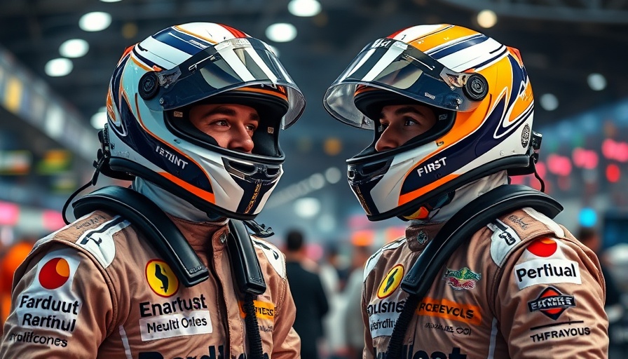 Formula 1 drivers in a friendly moment at the championship approach.