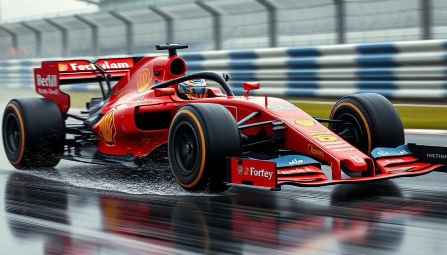 Hamilton Miami Sprint podium car speeding in wet race conditions