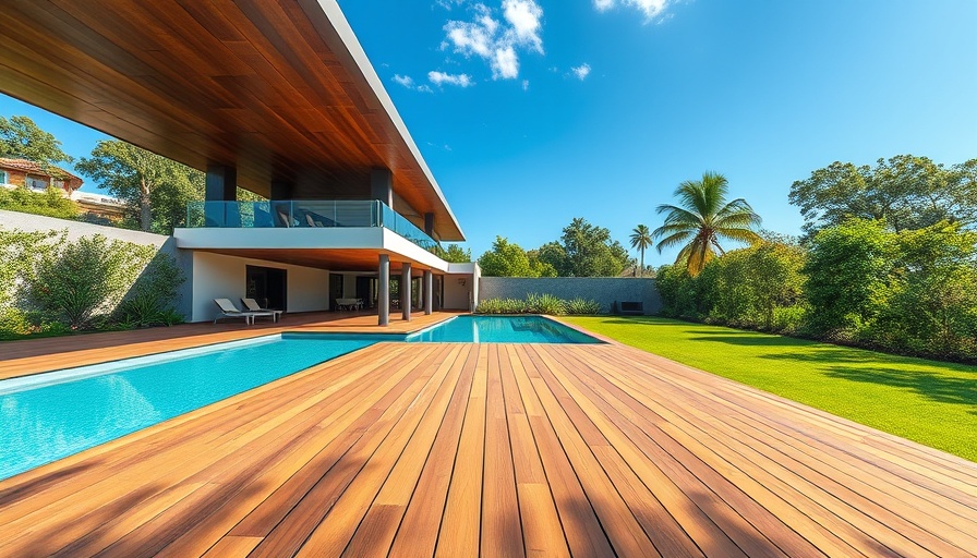 Modern Pavilhão Varanda House with pool and garden.