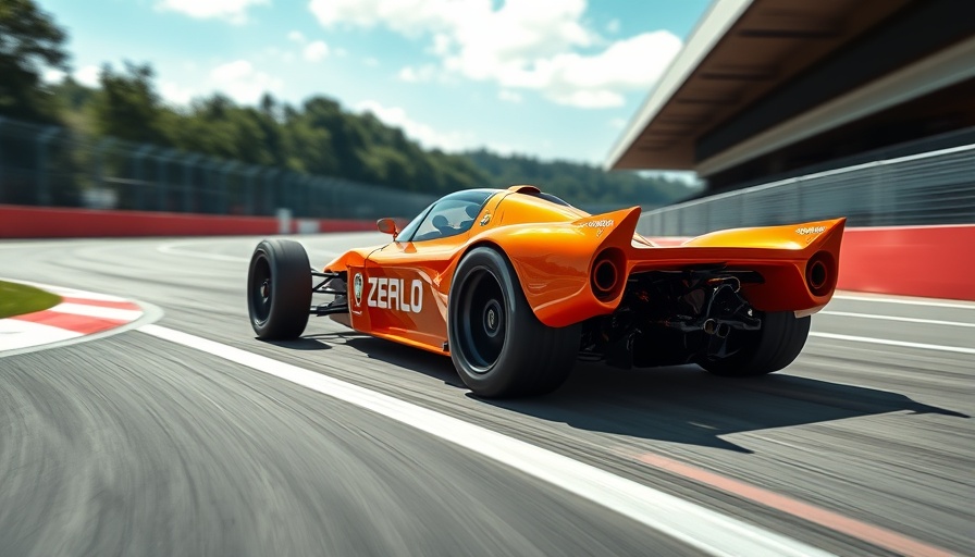 High-speed orange race car on track emphasizing performance tuning in motorsport.