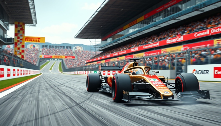 Ferrari Formula One car racing with dynamic performance on track