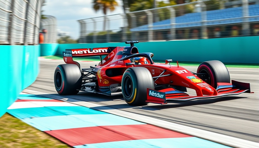 Formula 1 car at Miami track, illustrating Hamilton Miami Sprint Strategy.