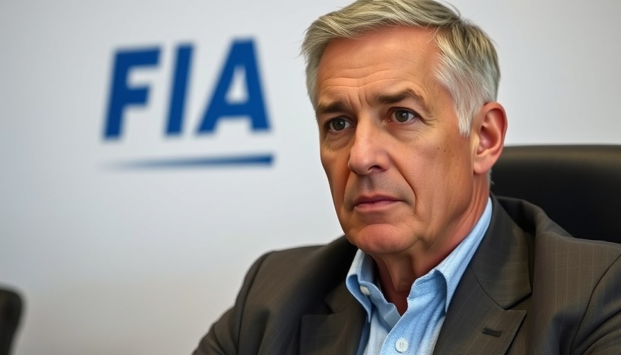 Oliver Oakes in an official setting with FIA logo background.