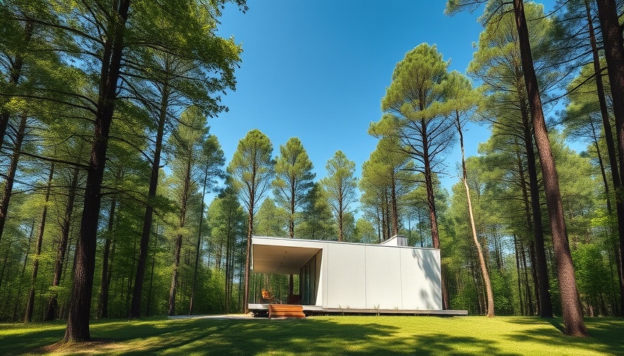 Modern house surrounded by trees at the foot of Mt. Asama.